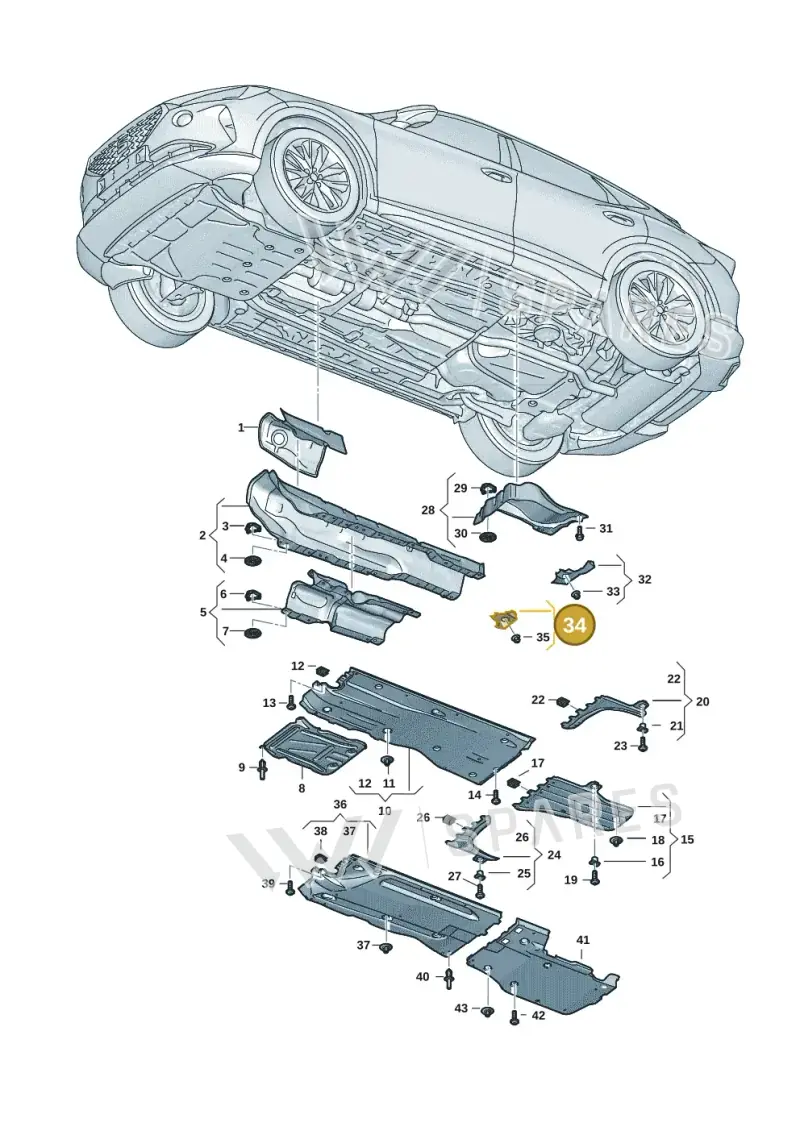 5WA201429A — SEAT Formentor TSI CUPRA (2020-) diagram 5ff825010, position 34