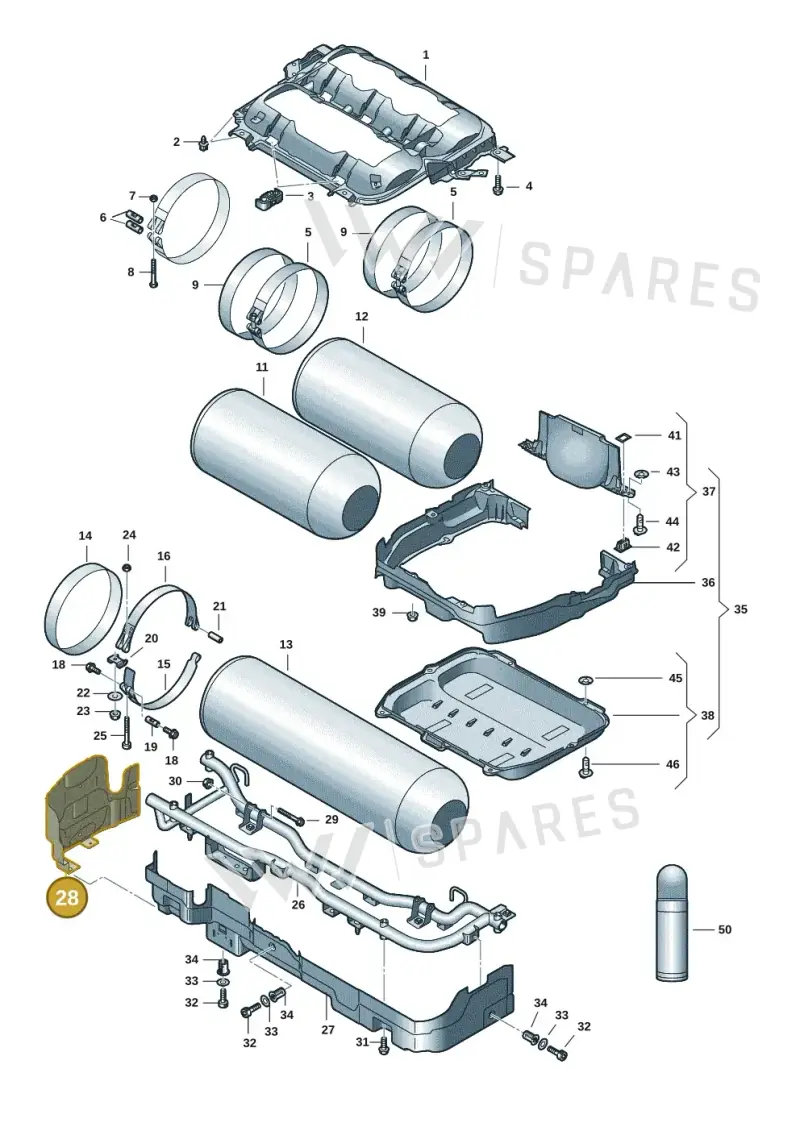 5WA201546A — SEAT Leon style (2019-) diagram 5h0201010, position 28