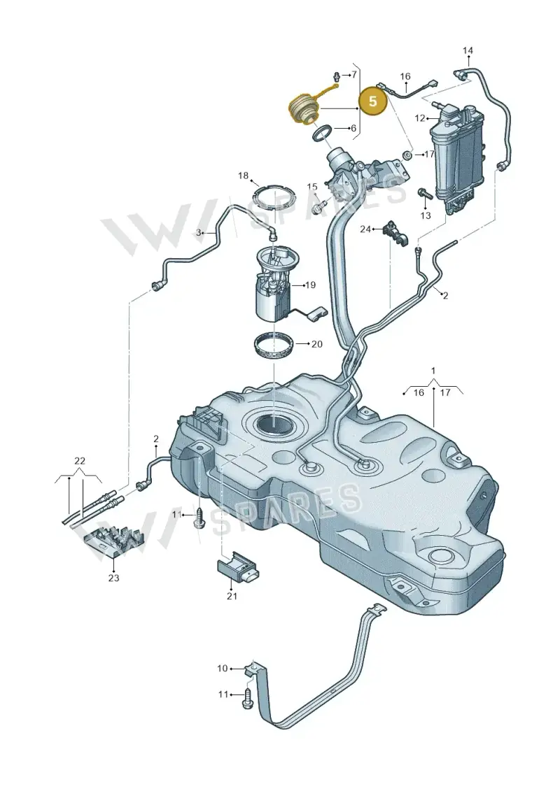 5WA201550AJ — SEAT Arona FR (2017-) diagram 837201042, position 5