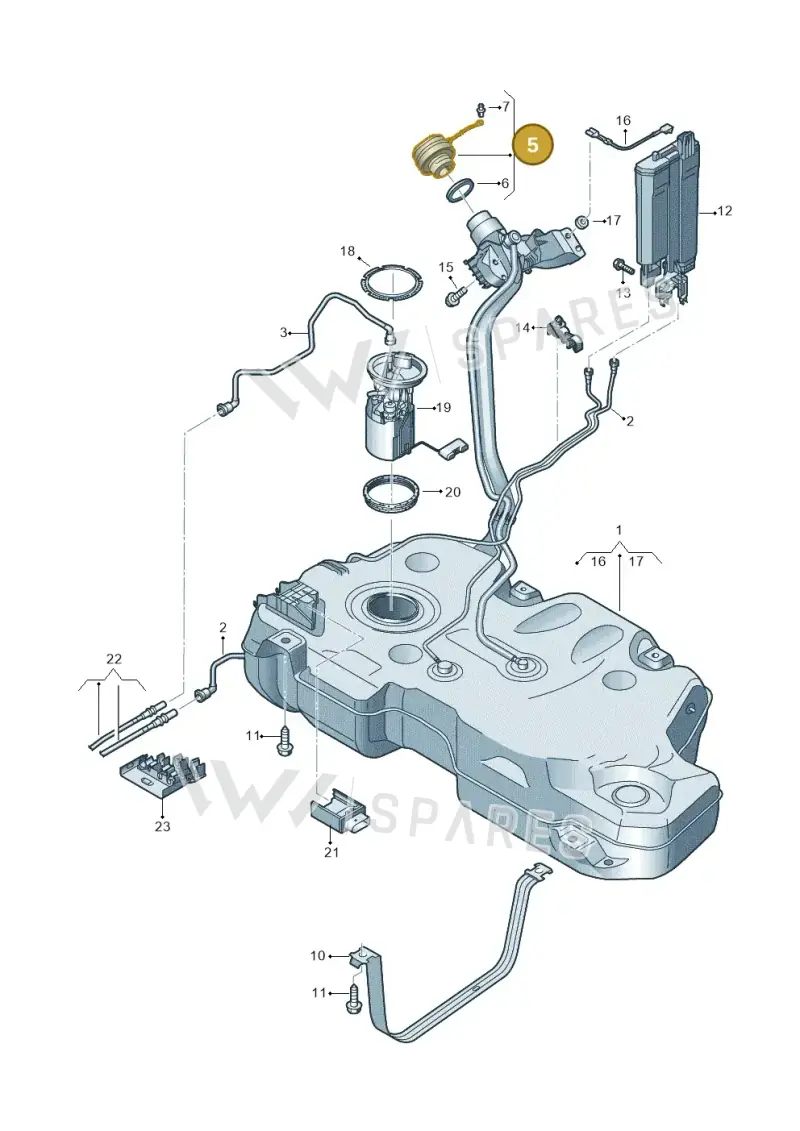 5WA201550B — SEAT Arona FR (2017-) diagram 837201400, position 5