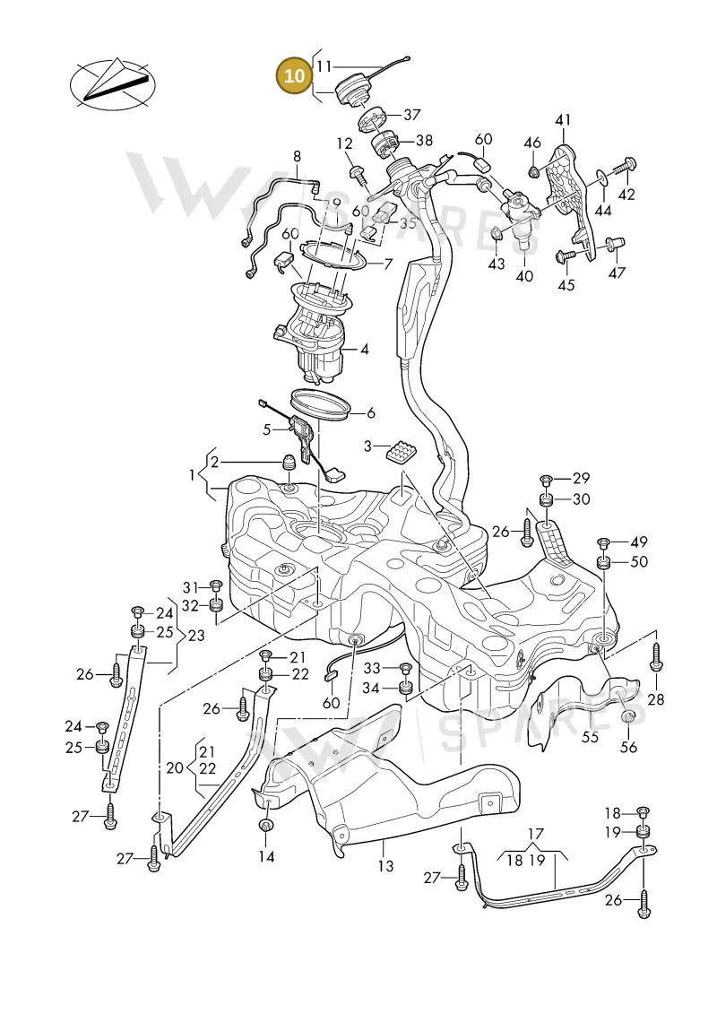 5WA201550CA — Audi A5 Limousine (2024-2025) diagram 8wh201000, position 10