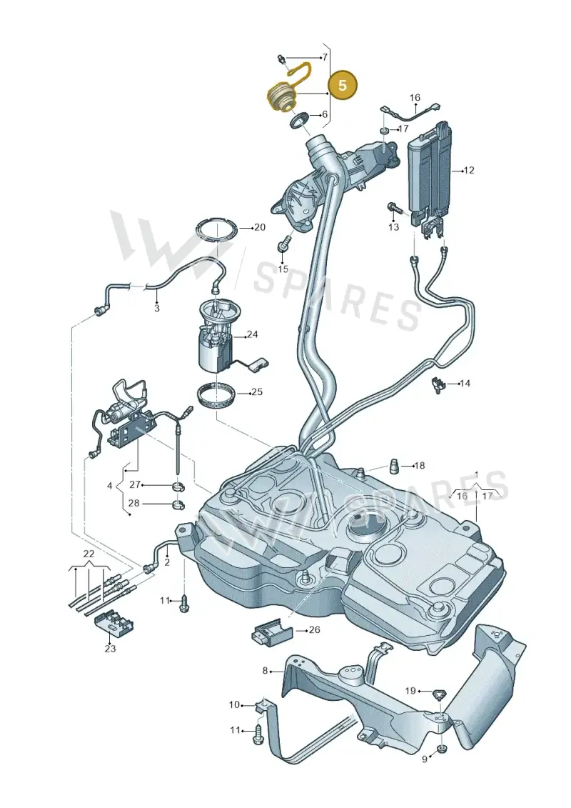 5WA201550E — SEAT Tarraco FR (2018-2024) diagram 869201400, position 5