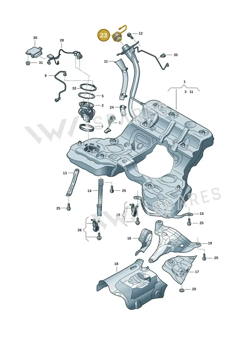 5WA201550L — Audi A8 (2017-2025) diagram 838201005, position 23