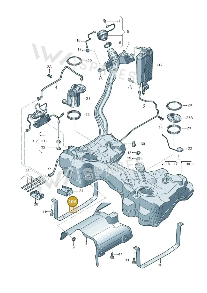 5WA201654 — SEAT Leon style (2019-) diagram 5h0201042, position 10A
