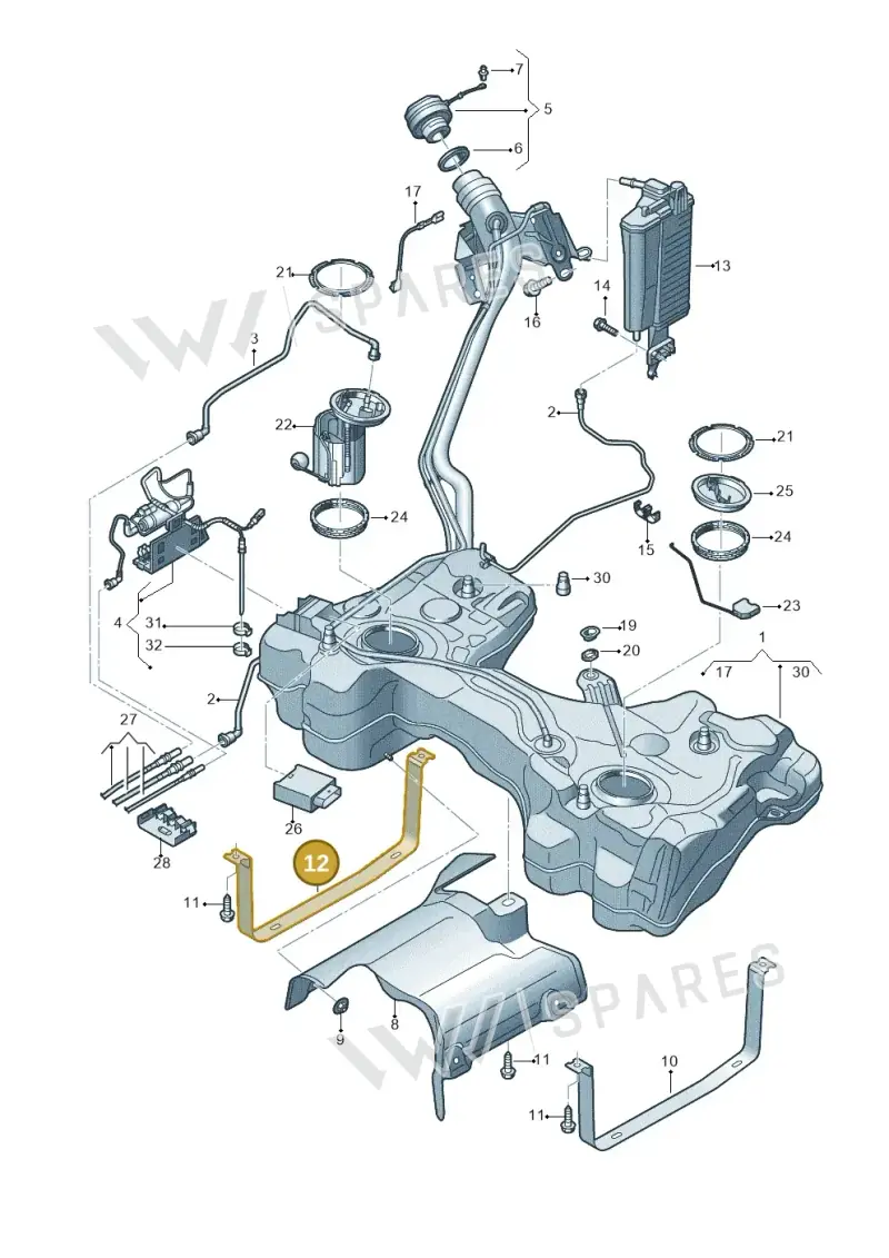 5WA201654 — SEAT Formentor TSI CUPRA (2020-) diagram 813201049, position 12