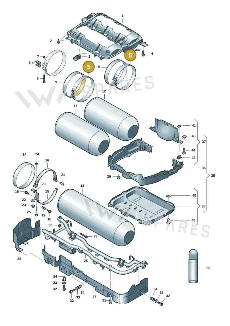 5WA201655 — SEAT Leon style (2019-) diagram 5h0201010, position 5