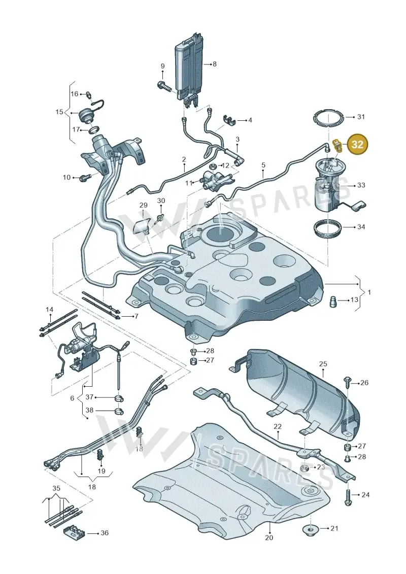5WA201733 — Skoda Superb Combi (2023-2024) diagram 793201500, position 32