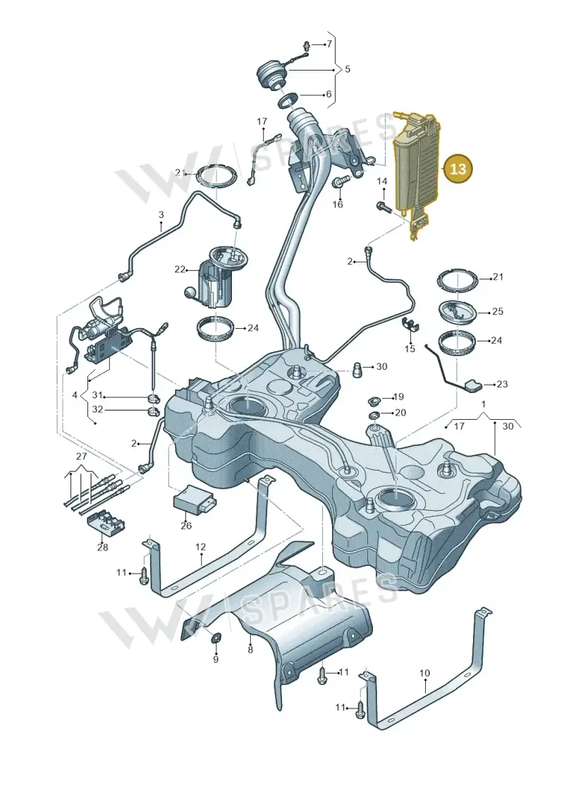 5WA201801 — SEAT Formentor TSI CUPRA (2020-) diagram 813201049, position 13