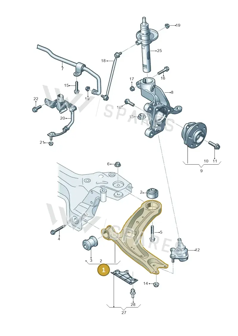 5WA407152A — Skoda Octavia (2019-2022) diagram 793407000, position 1