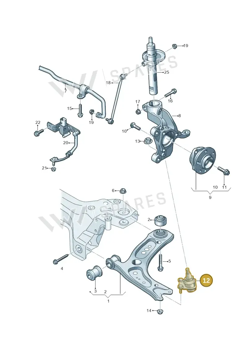 5WA407366 — SEAT Leon ST Stylance (2012-2016) diagram 746407000, position 12