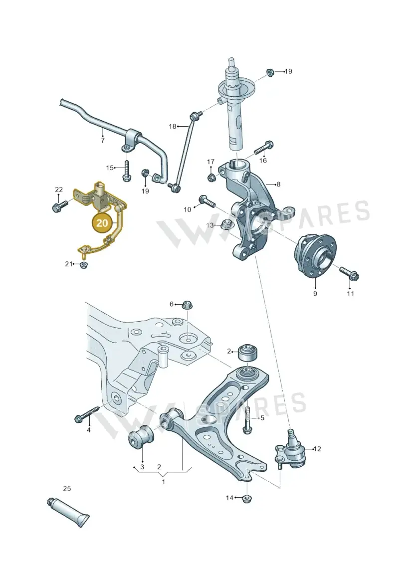 5WA412521D — SEAT Formentor TSI CUPRA (2020-) diagram 827407000, position 20
