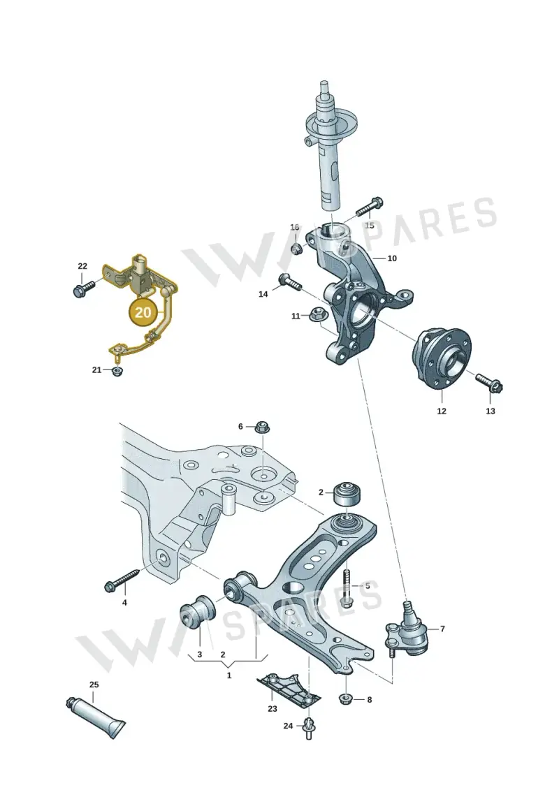 5WA412522D — SEAT Leon style (2019-) diagram 5h0407000, position 20