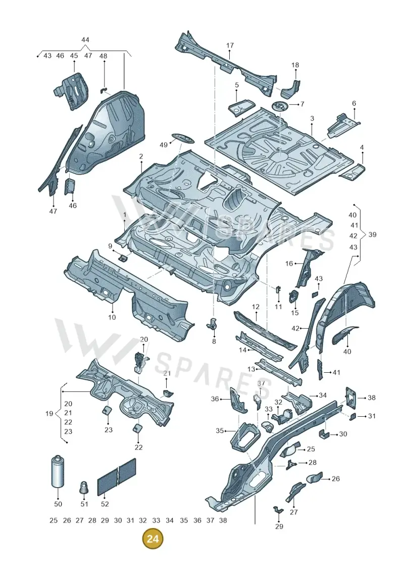 5WA803501A — SEAT CUPRA Formentor (2020-) diagram 5fn803010, position 20+24