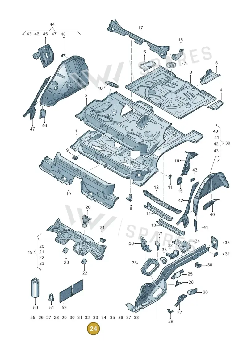 5WA803501 — SEAT Leon (2019-) diagram 5fn803010, position 24