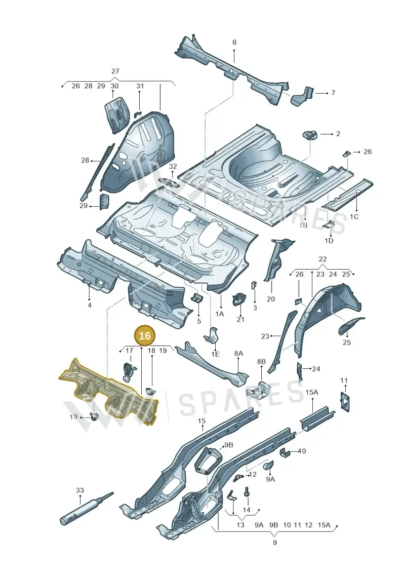5WA803531C — SEAT Leon ST Stylance (2012-2016) diagram 754803200, position 16