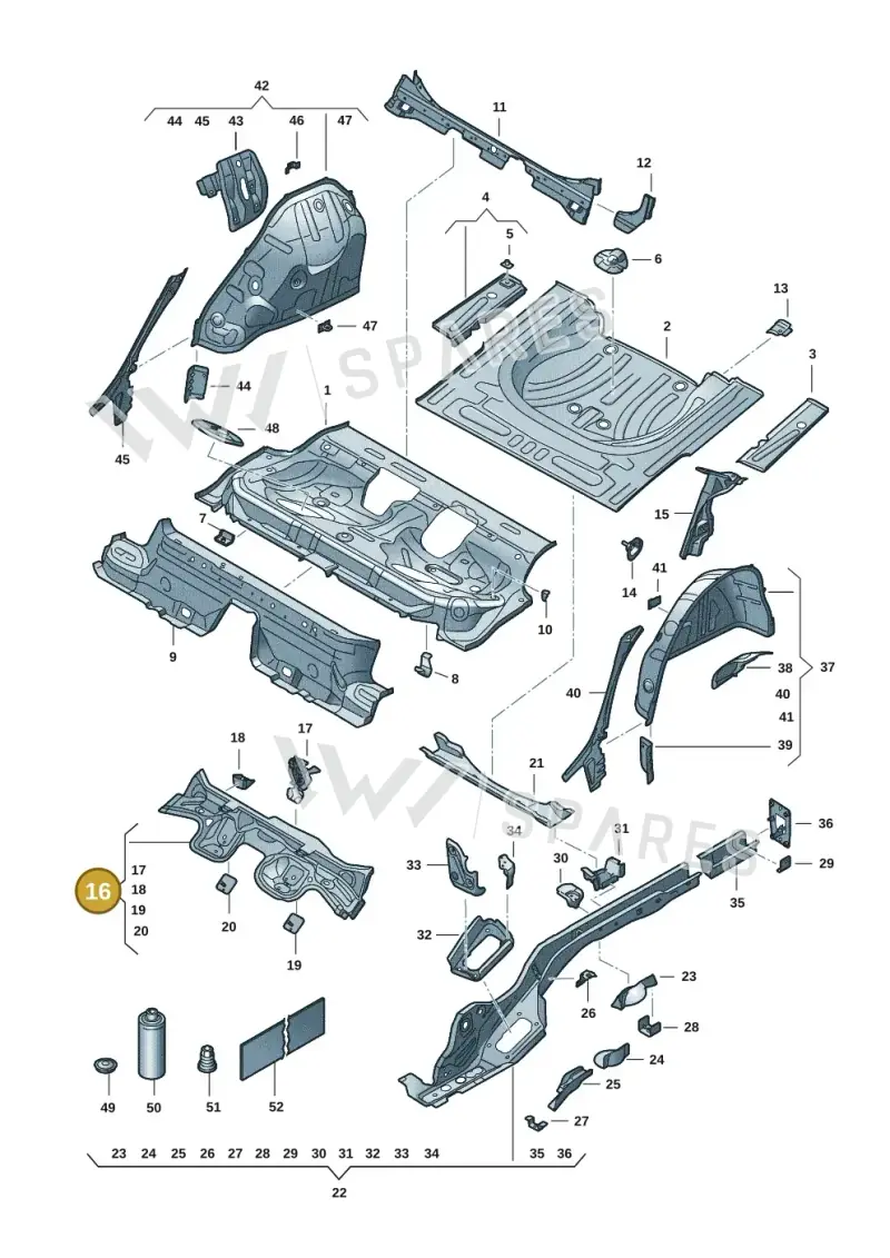 5WA803531C — SEAT Leon style (2019-) diagram 5fn803011, position 16