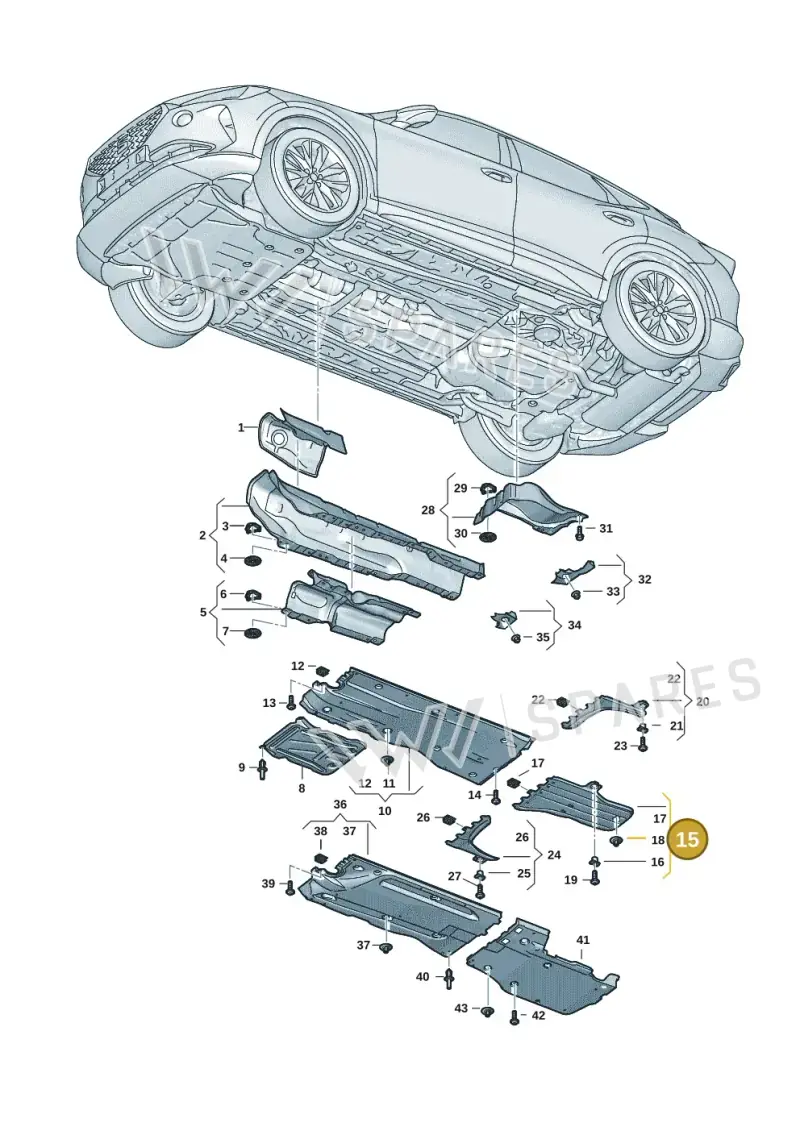 5WA825101D — SEAT Formentor TSI CUPRA (2020-) diagram 5ff825010, position 15