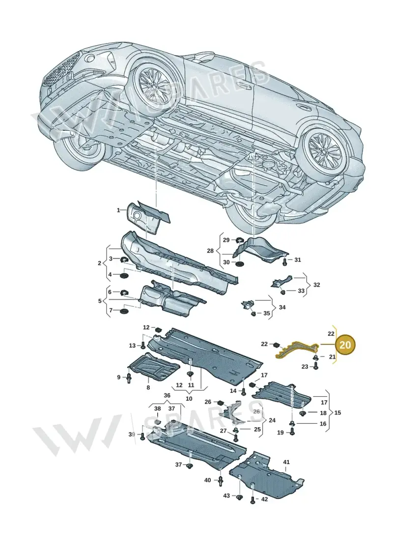 5WA825101E — SEAT Formentor TSI CUPRA (2020-) diagram 5ff825010, position 20