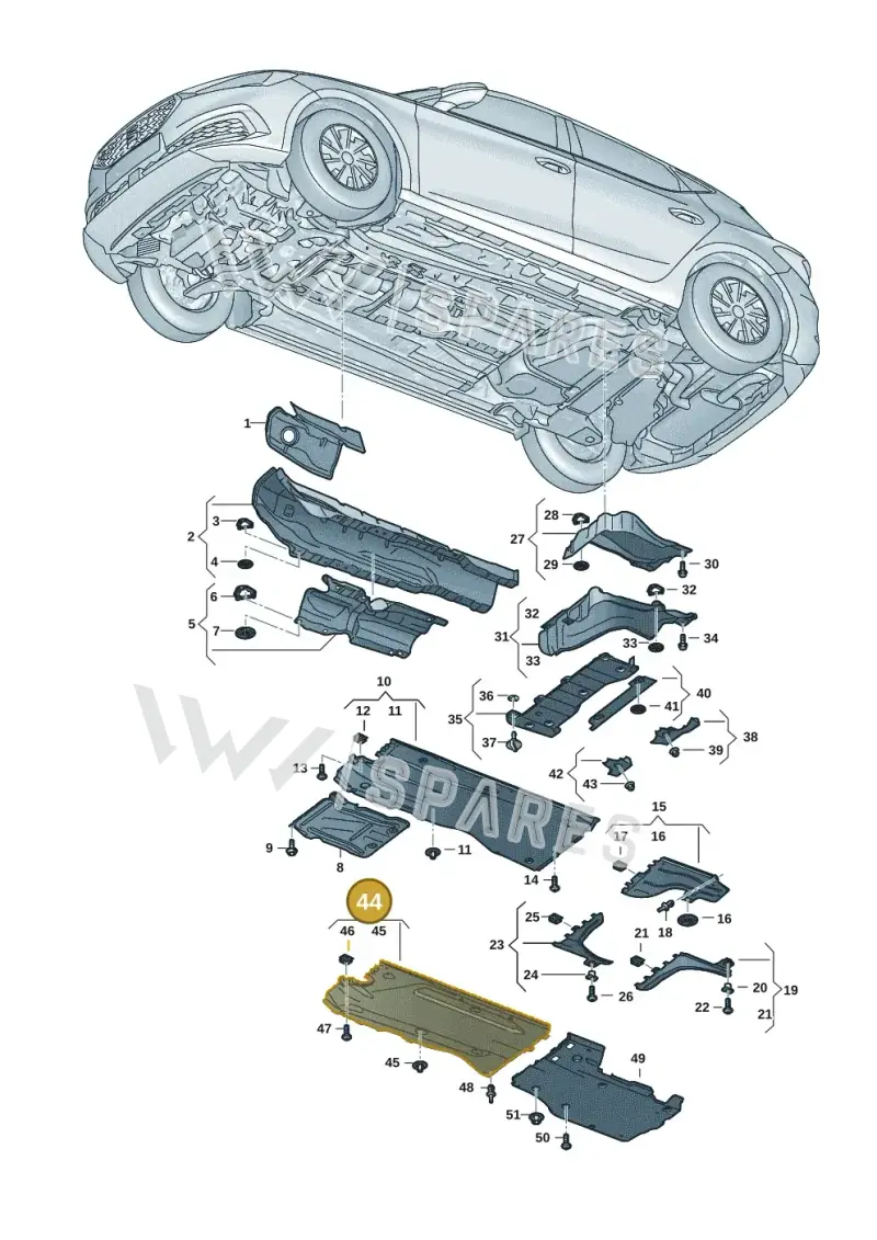 5WA825202G — SEAT Leon (2019-) diagram 5fn825010, position 44
