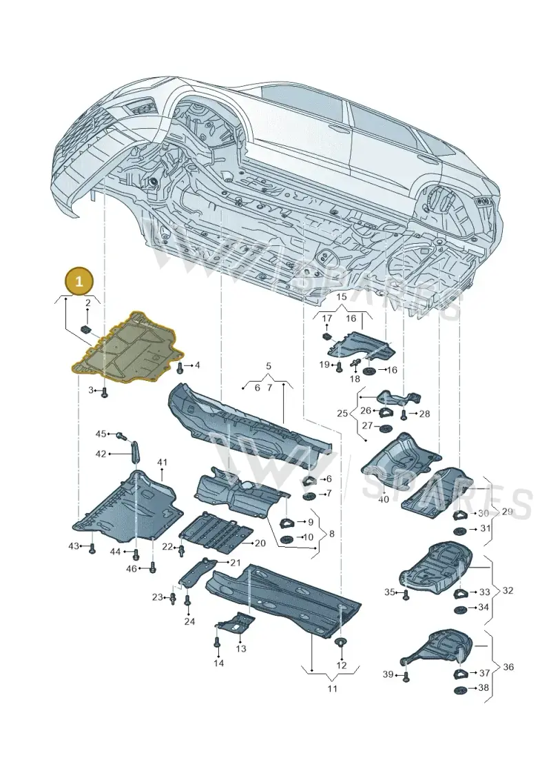 5WA825236D — SEAT Ateca Style (2016-) diagram 893825000, position 1