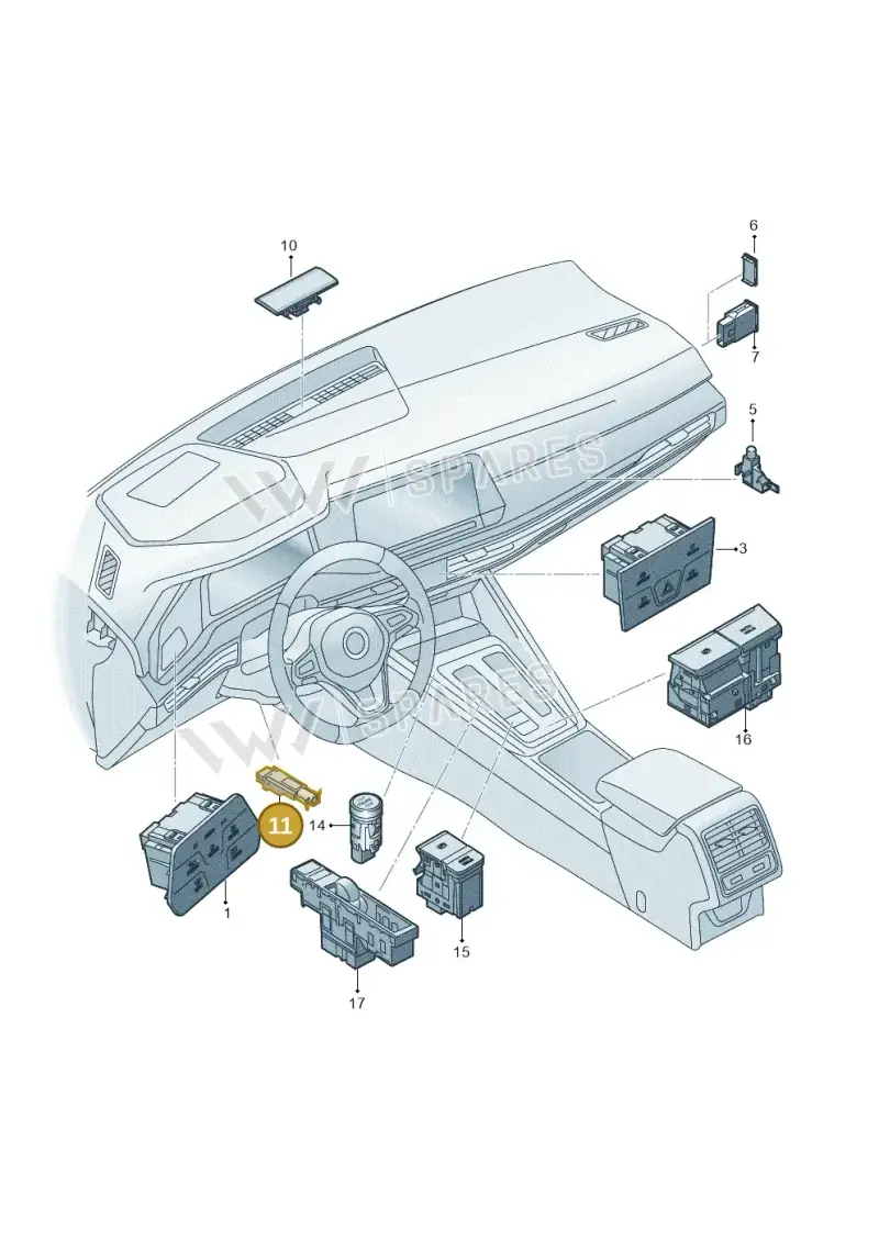 5WA907527 — SEAT Leon style (2019-) diagram 5fn941050, position 11