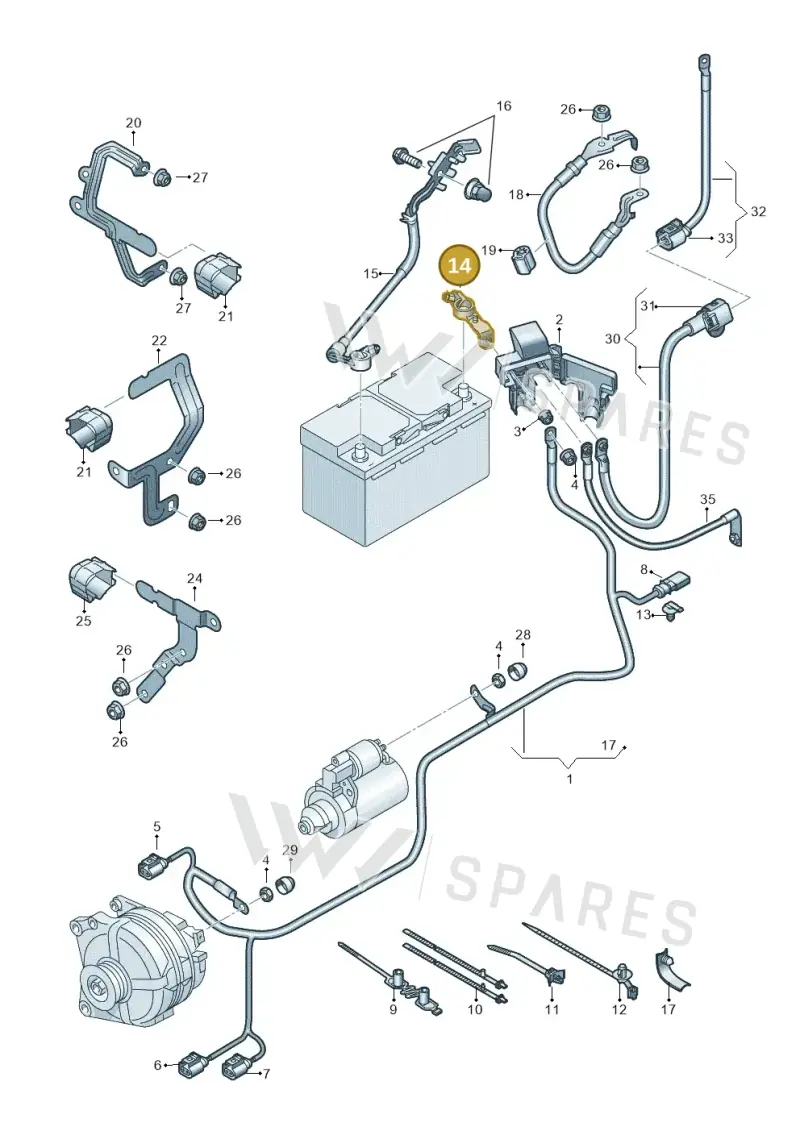 5WA915135A — SEAT Leon style (2019-) diagram 5h0971002, position 14
