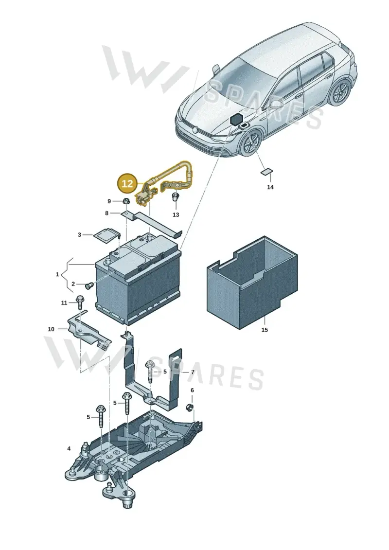 5WA915181C — SEAT Formentor TSI CUPRA (2020-) diagram 5h0915000, position 12