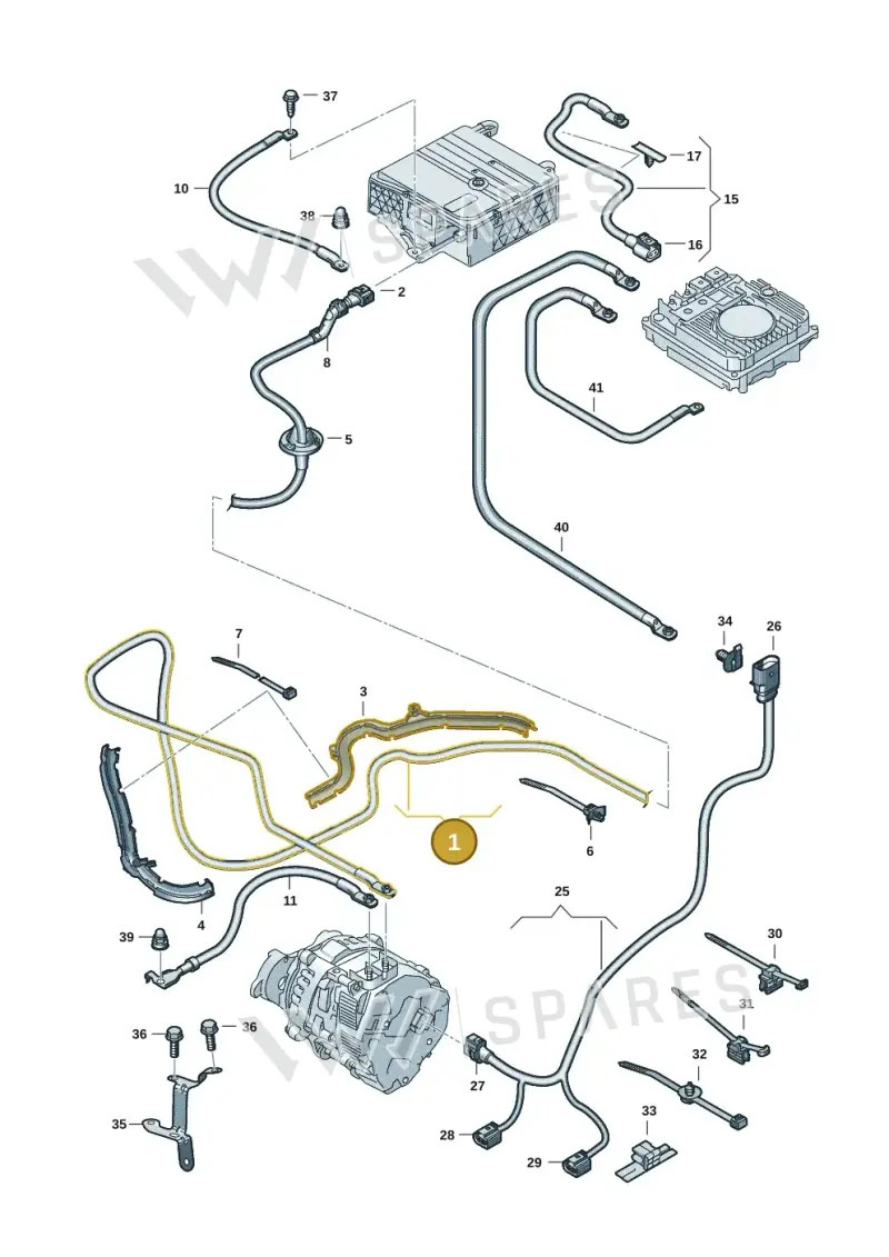 5WA971227H — Volkswagen Golf (2019-2025) diagram 5h0971004, position 1