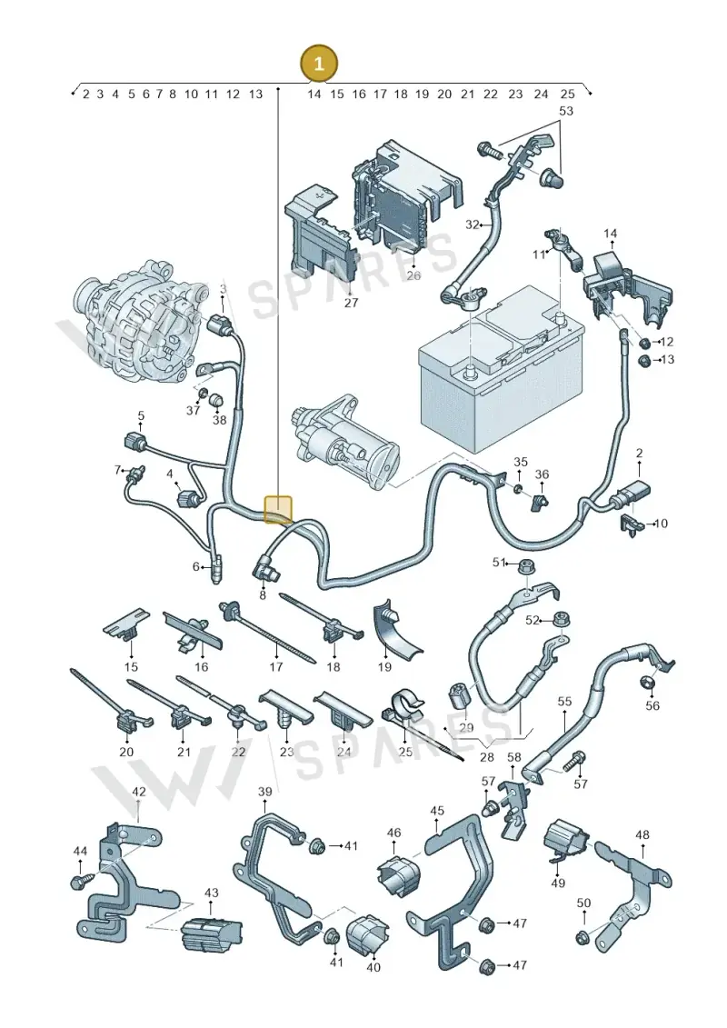 5WA971230CP — Audi A3 Sportback (2019-2025) diagram 596972000, position 1
