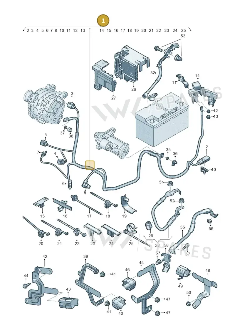 5WA971230FL — Audi A3 Sportback (2019-2025) diagram 596972000, position 1