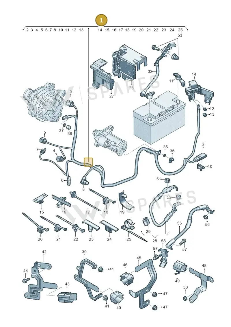 5WA971230HK — Audi A3 Sportback (2019-2025) diagram 596972000, position 1