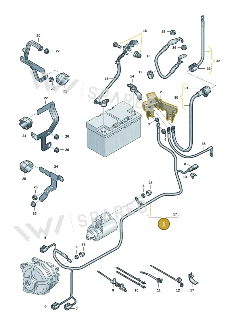 5WA971230HK — Skoda Octavia (2019-2022) diagram 5h0971002, position 1