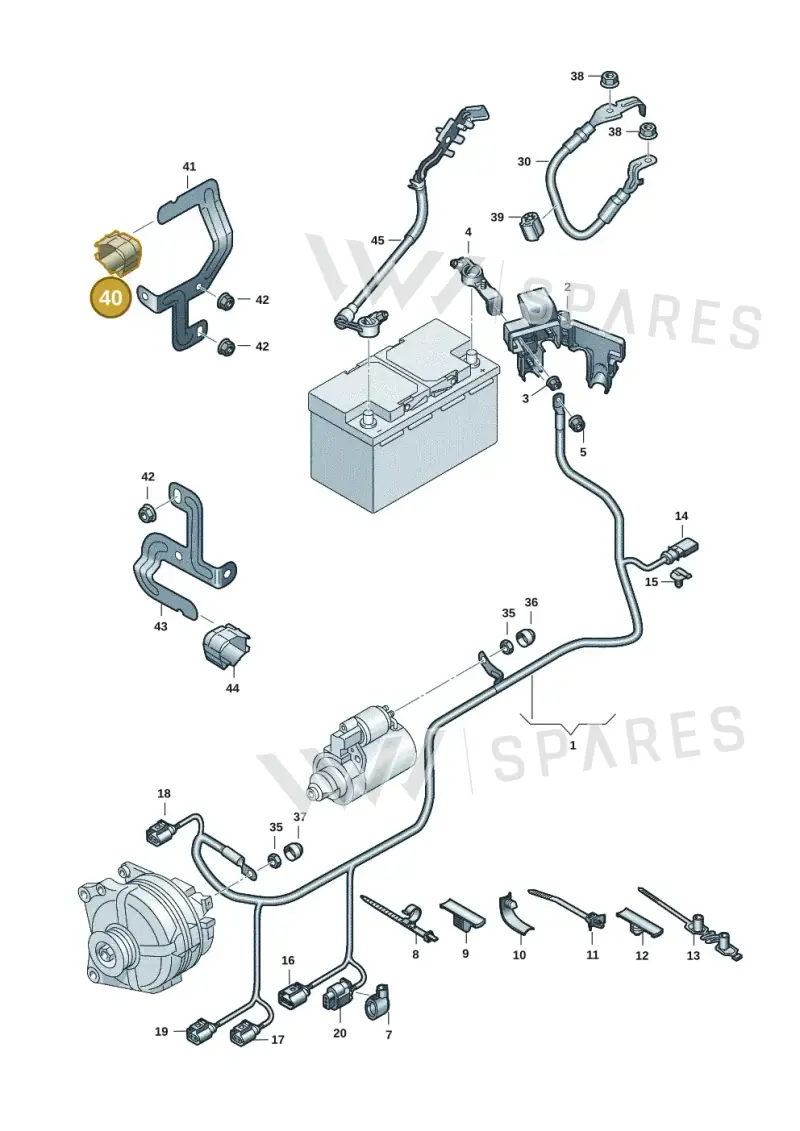 5WA971615E — Skoda Kodiaq (2024-2024) diagram 3j0971100, position 40