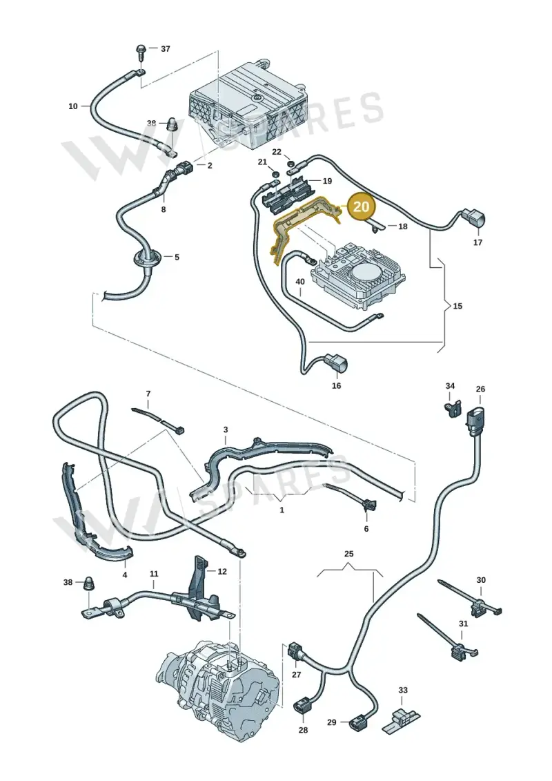 5WA971616 — Volkswagen Passat Estate (2023-2025) diagram 3j0971150, position 20