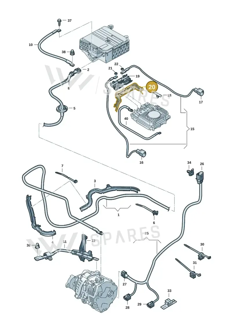 5WA971616 — Skoda Kodiaq (2024-2024) diagram 3j0971150, position 20