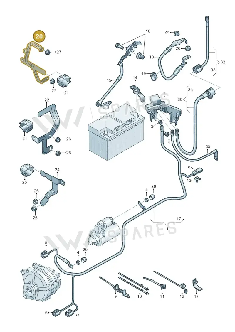 5WA971858A — SEAT Leon (2019-) diagram 5h0971002, position 20