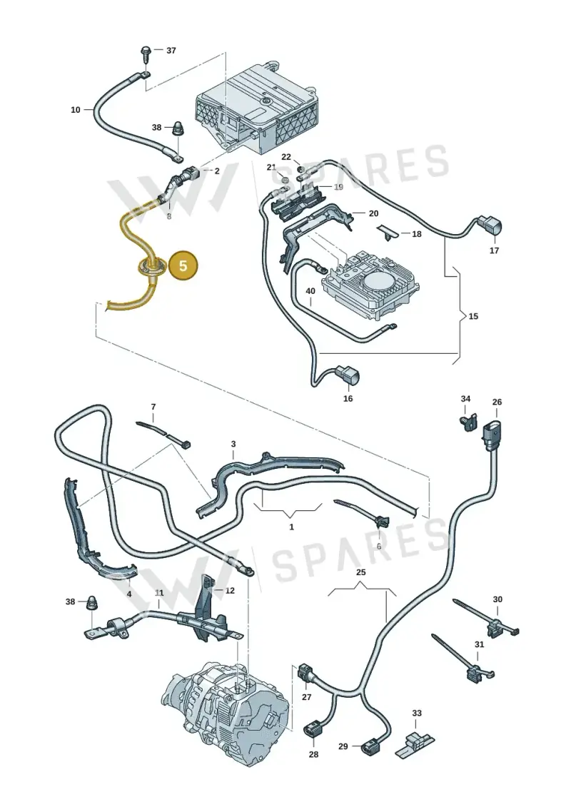 5WA971871 — Volkswagen Passat Estate (2023-2025) diagram 3j0971150, position 5
