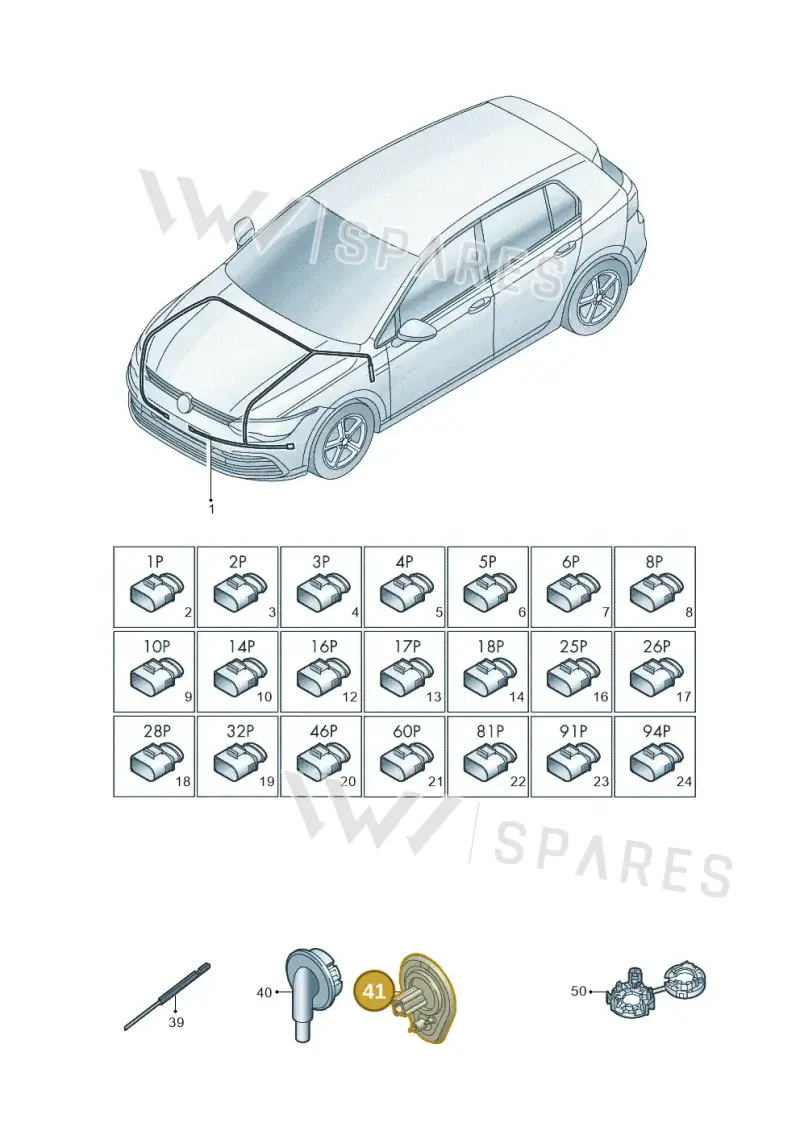 5WA971905B — SEAT Formentor TSI CUPRA (2020-) diagram 5h0971080, position 41