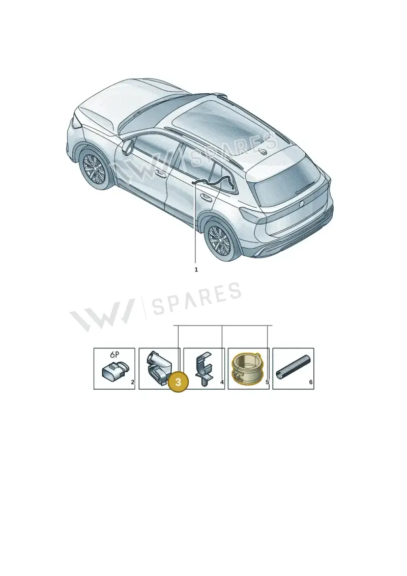5WA971921 — Volkswagen Tiguan (2023-2025) diagram 57x972750, position 3