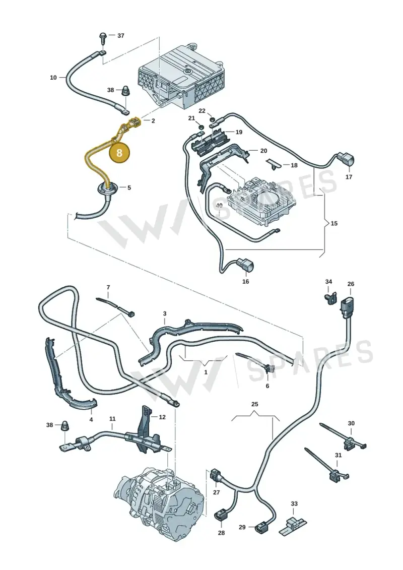 5WA971923 — Volkswagen Passat Estate (2023-2025) diagram 3j0971150, position 8
