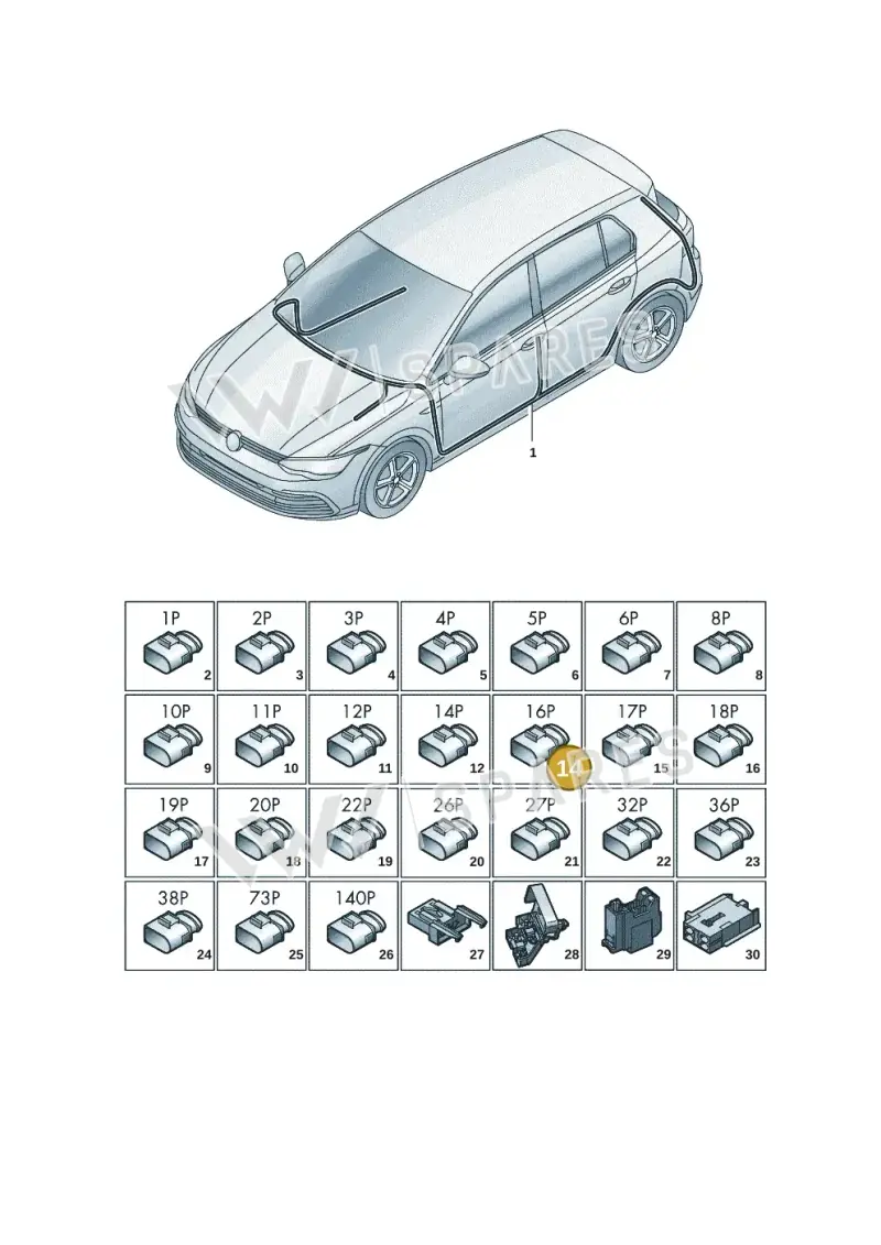 5WA972483 — SEAT CUPRA Formentor (2020-) diagram 5h0971090, position 14