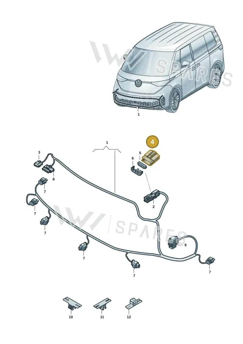 5WA972483D — Volkswagen ID. Buzz (2022-2025) diagram 15a971000, position 4