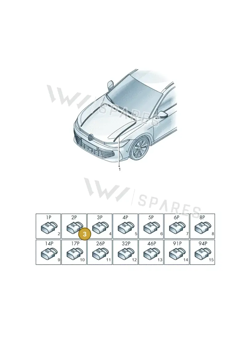 5WA972483D — Volkswagen Passat Estate (2023-2025) diagram 3j0971800, position 3
