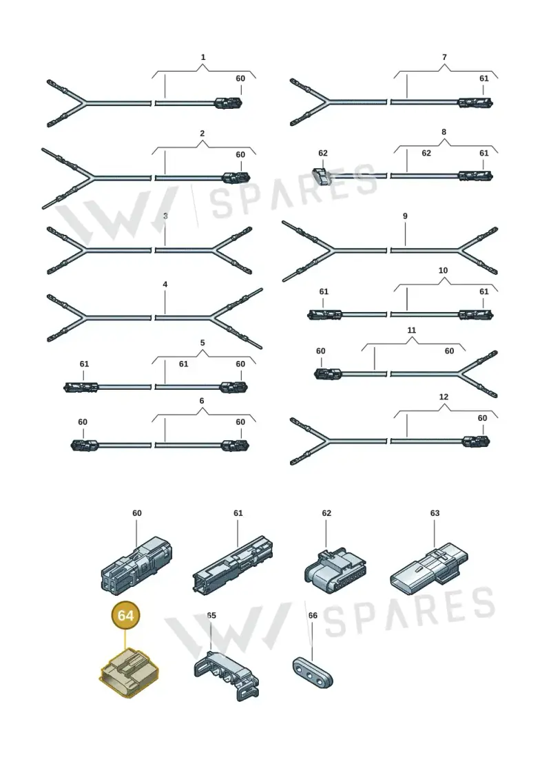 5WA972483D — Audi A5 Limousine (2024-2025) diagram 596971802, position 64