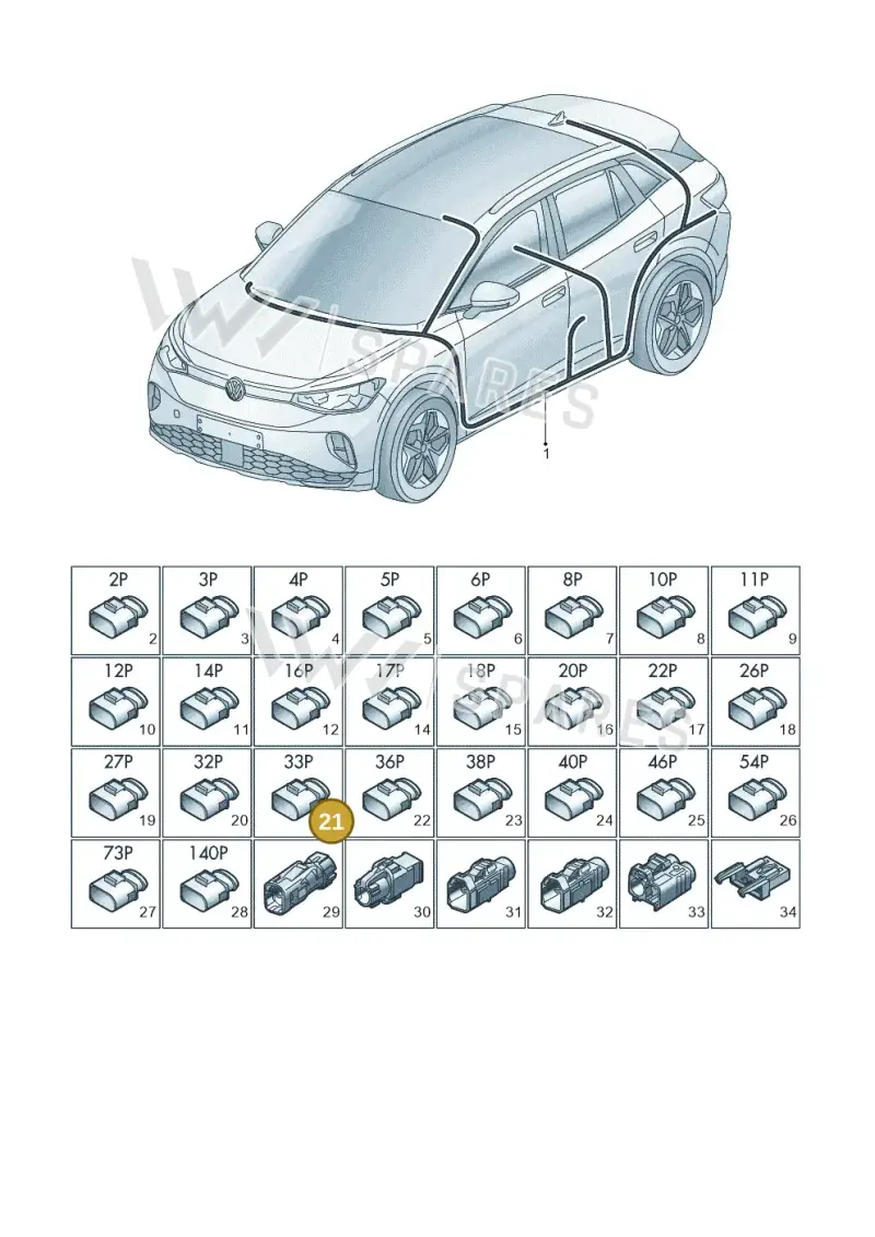 5WA972701 — Volkswagen ID.4 X (2020-) diagram 11a971090, position 21