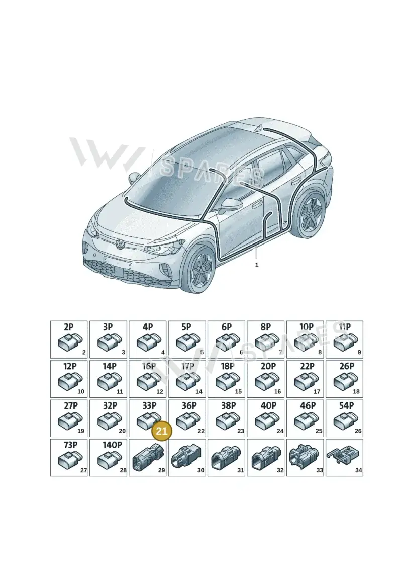 5WA972701 — Volkswagen ID.6 X (2021-) diagram 12d971083, position 21