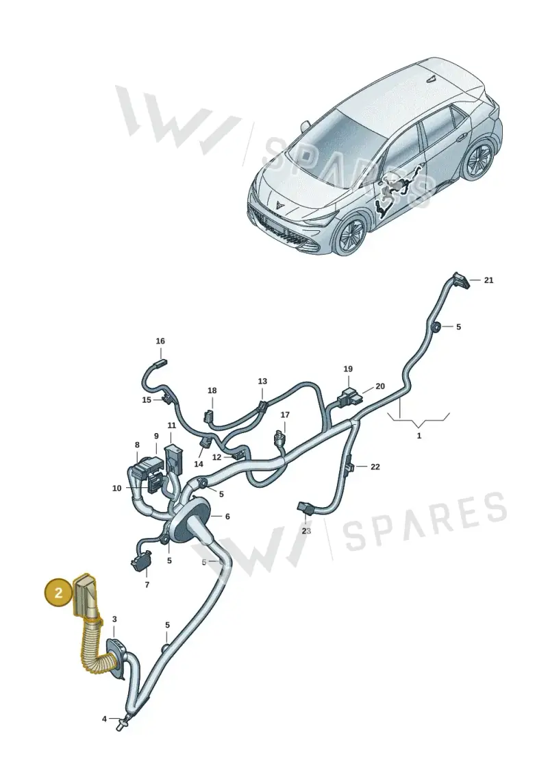 5WA972702 — SEAT CUPRA Born (2021-) diagram 10s972033, position 2