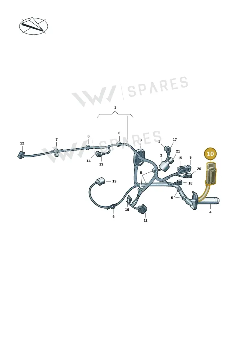 5WA972702 — Volkswagen Multivan (2021-2025) diagram 7t0972300, position 10