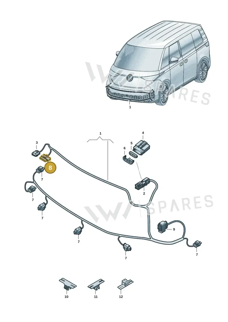 5WA973708A — Volkswagen ID. Buzz (2022-2025) diagram 15a971000, position 8