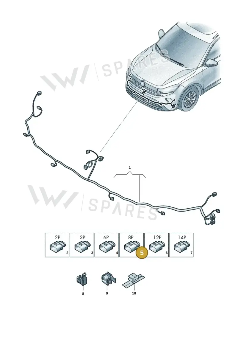 5WA973708A — Volkswagen Tiguan (2023-2025) diagram 57x971000, position 5